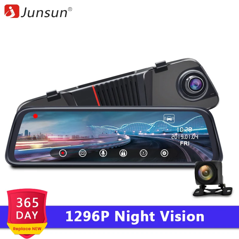 Junsun 10" IPS Touch Screen 2.5D FHD 1080P Car Dvr Stream RearView Mirror Dash Camera Dual Lens Night Vision Parking Monitor
Junsun 10" IPS Touch Screen 2.5D FHD 1080P Car Dvr Stream RearView Mirror Dash Camera Dual Lens Night Vision Parking Monitor