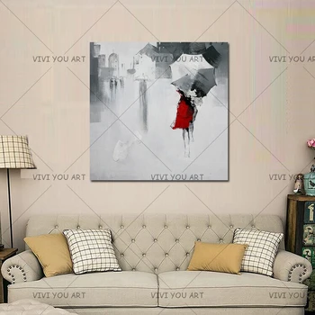 100% Handmade Oil Painting on Canvas Abstract Modern Beautiful Red Lady Girl with Umbrella Wall Art for Home Decoration No Frame
100% Handmade Oil Painting on Canvas Abstract Modern Beautiful Red Lady Girl with Umbrella Wall Art for Home Decoration No Frame