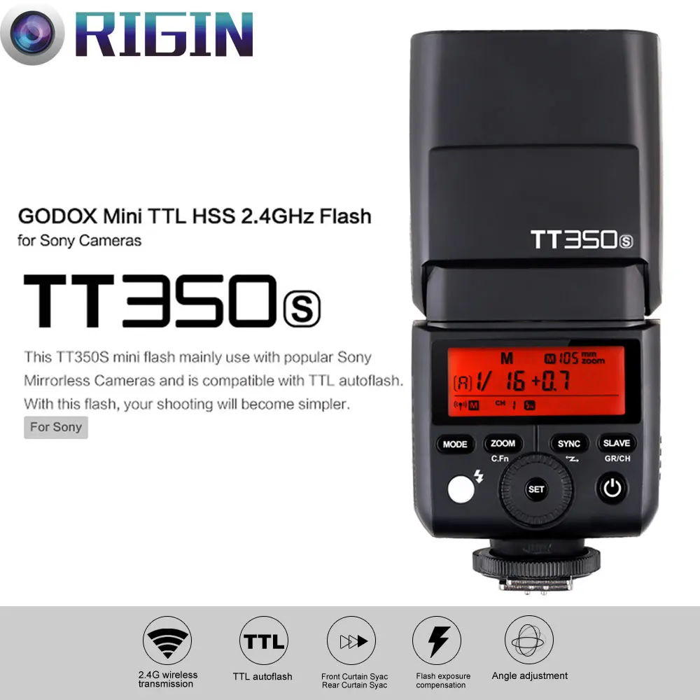 Godox Mini Thinklite TTL TT350S Camera Flash High Speed 1/8000s GN36 For Sony Digital Camera
Godox Mini Thinklite TTL TT350S Camera Flash High Speed 1/8000s GN36 For Sony Digital Camera