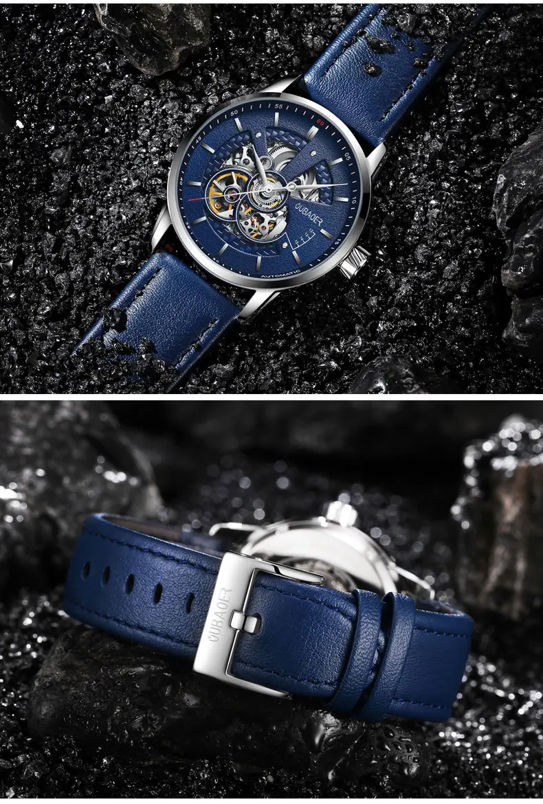 Luxury Tourbillon Mechanical Leather Watch