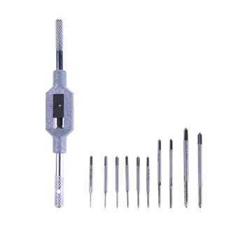 11pcs/lot Adjustable Engineers Tap Wrench M1 M1.2 M1.4 M1.6 M1.7 M1.8 M2 M2.5 M2.6 M3.5 + M1-8 tap wrench Holder Threading
11pcs/lot Adjustable Engineers Tap Wrench M1 M1.2 M1.4 M1.6 M1.7 M1.8 M2 M2.5 M2.6 M3.5 + M1-8 tap wrench Holder Threading