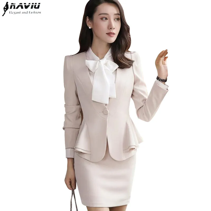 New Autumn winter women skirt suits set elegant Business formal long sleeve hem ruffles office ladies plus size work uniforms
New Autumn winter women skirt suits set elegant Business formal long sleeve hem ruffles office ladies plus size work uniforms