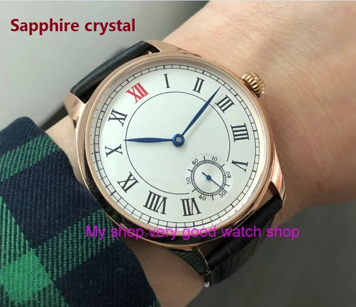 Sapphire crystal 44mm parnis Asian 6498 17 jewels Mechanical Hand Wind movement Rose gold case Mechanical watches pa80-p8
Sapphire crystal 44mm parnis Asian 6498 17 jewels Mechanical Hand Wind movement Rose gold case Mechanical watches pa80-p8