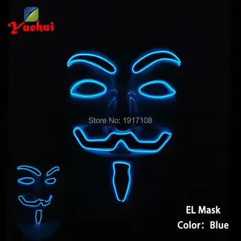 Blinking Carnival 10 type el wire Vendetta Mask Flashing LED Cosplay Anonymous mask Glowing Party dance Halloween Masks Supplies
Blinking Carnival 10 type el wire Vendetta Mask Flashing LED Cosplay Anonymous mask Glowing Party dance Halloween Masks Supplies