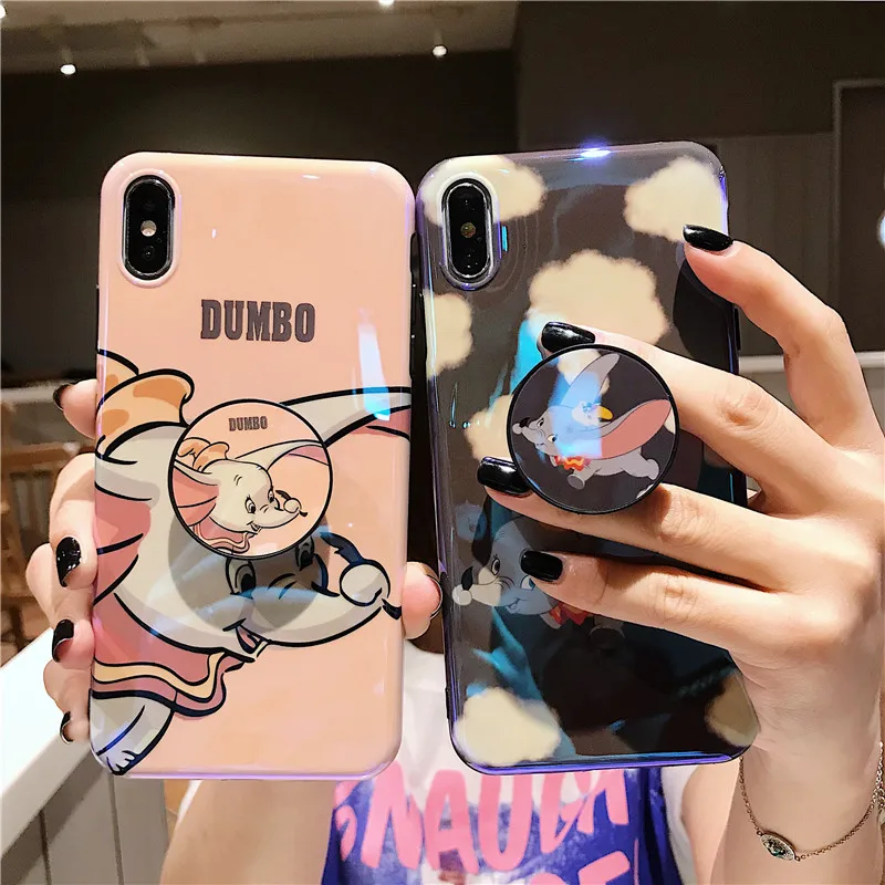 Cute Cartoon Dumbo elephant Blue-ray Disneys Doll bracket Phone Case For iPhone X Xs Max Xr 10 8 7 6 6s Plus Cover Fundas
Cute Cartoon Dumbo elephant Blue-ray Disneys Doll bracket Phone Case For iPhone X Xs Max Xr 10 8 7 6 6s Plus Cover Fundas