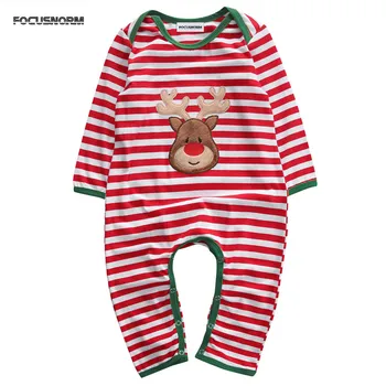 Lovely Striped Pajamas Sleepwear Romper Long Sleeve Cotton Clothing Christmas Newborn Kids Baby Boys Girls Clothes 0-24M
Lovely Striped Pajamas Sleepwear Romper Long Sleeve Cotton Clothing Christmas Newborn Kids Baby Boys Girls Clothes 0-24M