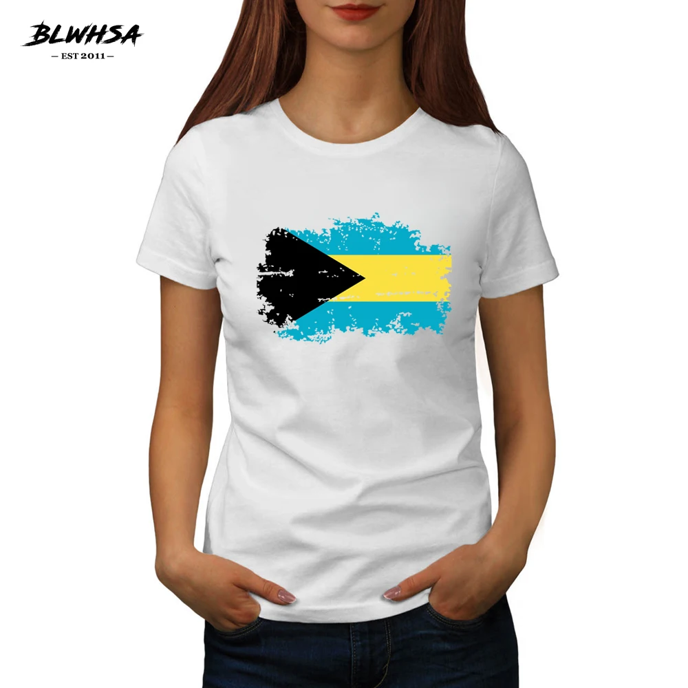 BLWHSA Bahamas Flag Printed T shirt Women Fashion Short Sleeve Brand T-shirts Summer Funny Bahamas National Flag Student Tee
BLWHSA Bahamas Flag Printed T shirt Women Fashion Short Sleeve Brand T-shirts Summer Funny Bahamas National Flag Student Tee