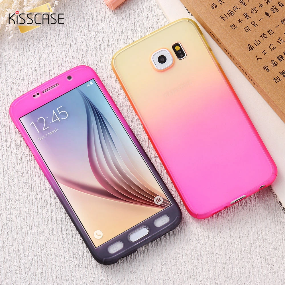 KISSCASE Fashion Gradient Colorful Phone Case For Samsung S6 S7 Edge S8 Plus 360 Full Protect Phone Cover For Samsung Note5 Capa
KISSCASE Fashion Gradient Colorful Phone Case For Samsung S6 S7 Edge S8 Plus 360 Full Protect Phone Cover For Samsung Note5 Capa