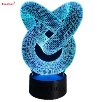 Love Knot Abstract Circle Spiral Bulbing 3D LED Light Hologram Illusions 7 Colors Change Decor Lamp Best Night Light Gift Free
Love Knot Abstract Circle Spiral Bulbing 3D LED Light Hologram Illusions 7 Colors Change Decor Lamp Best Night Light Gift Free