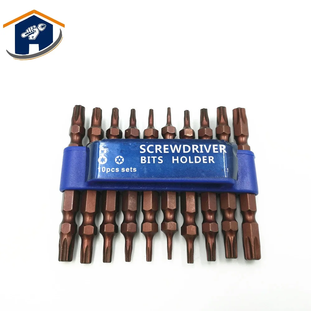 HS Tools 10Pcs/Set S2 65MM Magnetic Torx Screwdriver Drill Bits Set 1/4" Hex Shank Screw Driver Bits
HS Tools 10Pcs/Set S2 65MM Magnetic Torx Screwdriver Drill Bits Set 1/4" Hex Shank Screw Driver Bits