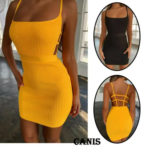 Sexy Dress Women Knitted Bandage Bodycon Hollow Backless Sleeveless Evening Party Clubwear Femme Short Dress
Sexy Dress Women Knitted Bandage Bodycon Hollow Backless Sleeveless Evening Party Clubwear Femme Short Dress