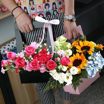 2 PCS Portable Flower Basket Folded Paper Flower Packaging Gift Box Wedding Home Decoration Packing Waterproof Florist Packing
2 PCS Portable Flower Basket Folded Paper Flower Packaging Gift Box Wedding Home Decoration Packing Waterproof Florist Packing