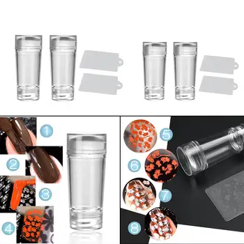 Dual-ended Jelly Nail Manicure Stamper Silicone Transparent Clear Nail Art Stamper with Nail Scraper Stamping Nail Kits
Dual-ended Jelly Nail Manicure Stamper Silicone Transparent Clear Nail Art Stamper with Nail Scraper Stamping Nail Kits