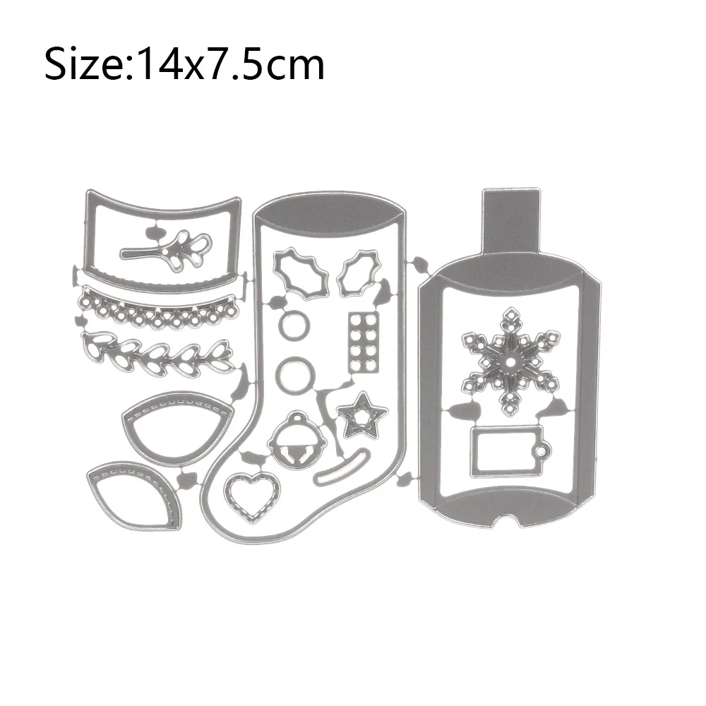 New Xmas Socks Stamp Dies Rubber Clear Stamps Metal Cutting Dies for Scrapbooking DIY Christmas Stocking Craft
New Xmas Socks Stamp Dies Rubber Clear Stamps Metal Cutting Dies for Scrapbooking DIY Christmas Stocking Craft