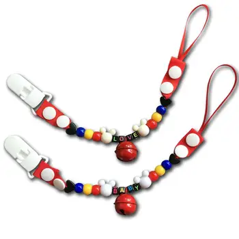 2017 New Baby Pacifier Clips with Funny Carton Bells Nipple Teethers Baby Toy DIY Beaded Pacifier Holder Chain B0619
2017 New Baby Pacifier Clips with Funny Carton Bells Nipple Teethers Baby Toy DIY Beaded Pacifier Holder Chain B0619