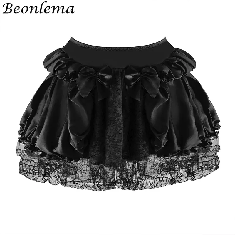 Beonlema Ruffles Mini Skirt Lace Kawaii Ladies Bud Skirts Elastic Summer A-Line Lolita Skirt Black Bow Sexy Women Clothing
Beonlema Ruffles Mini Skirt Lace Kawaii Ladies Bud Skirts Elastic Summer A-Line Lolita Skirt Black Bow Sexy Women Clothing