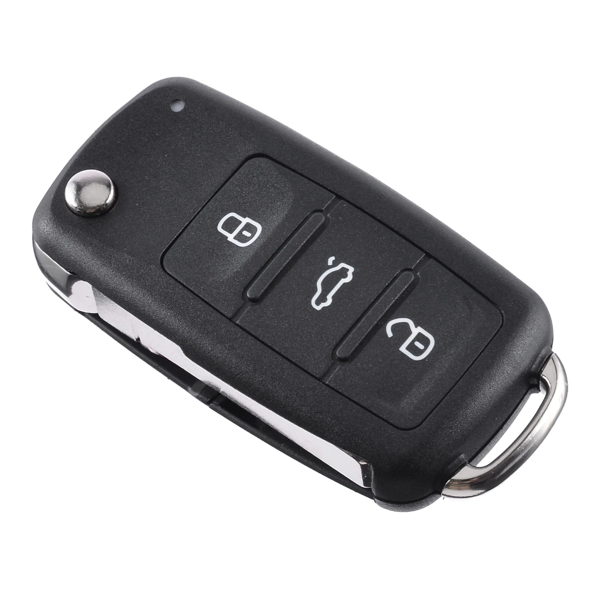 3 Buttons Flip Folding Remote Key Fob Case No Logo Car Key Shell Protector With Key Blade for V-W T-ouareg 04-11