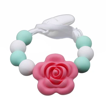 Silicone Pacifier Clips Funny Nipple Chain Safe Teething Chains for Baby Rose Flower Bead Infant Attache Sucette Dummy Clip
Silicone Pacifier Clips Funny Nipple Chain Safe Teething Chains for Baby Rose Flower Bead Infant Attache Sucette Dummy Clip