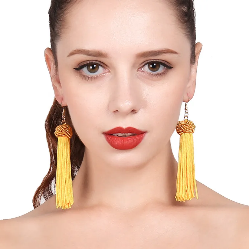 2018 new earrings arrivals Woman's multicolor jewelry handmade woven tassel summer Bohemia large flower original earrings
2018 new earrings arrivals Woman's multicolor jewelry handmade woven tassel summer Bohemia large flower original earrings