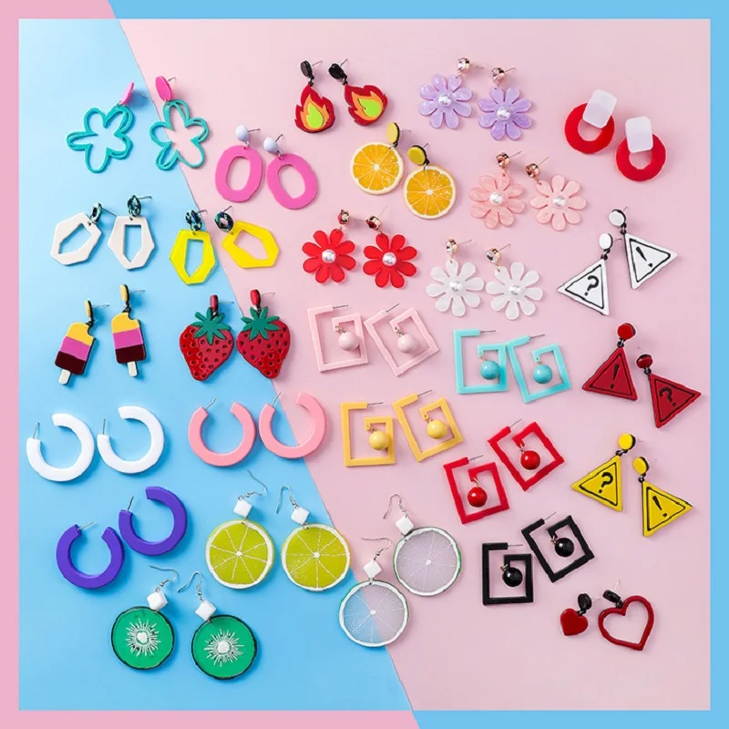 2019 Fashion Acrylic Exaggerated Fruit Lemon Strawberry Earrings Personality Geometry Long Pendant Female Earrings Jewelry Gift
2019 Fashion Acrylic Exaggerated Fruit Lemon Strawberry Earrings Personality Geometry Long Pendant Female Earrings Jewelry Gift