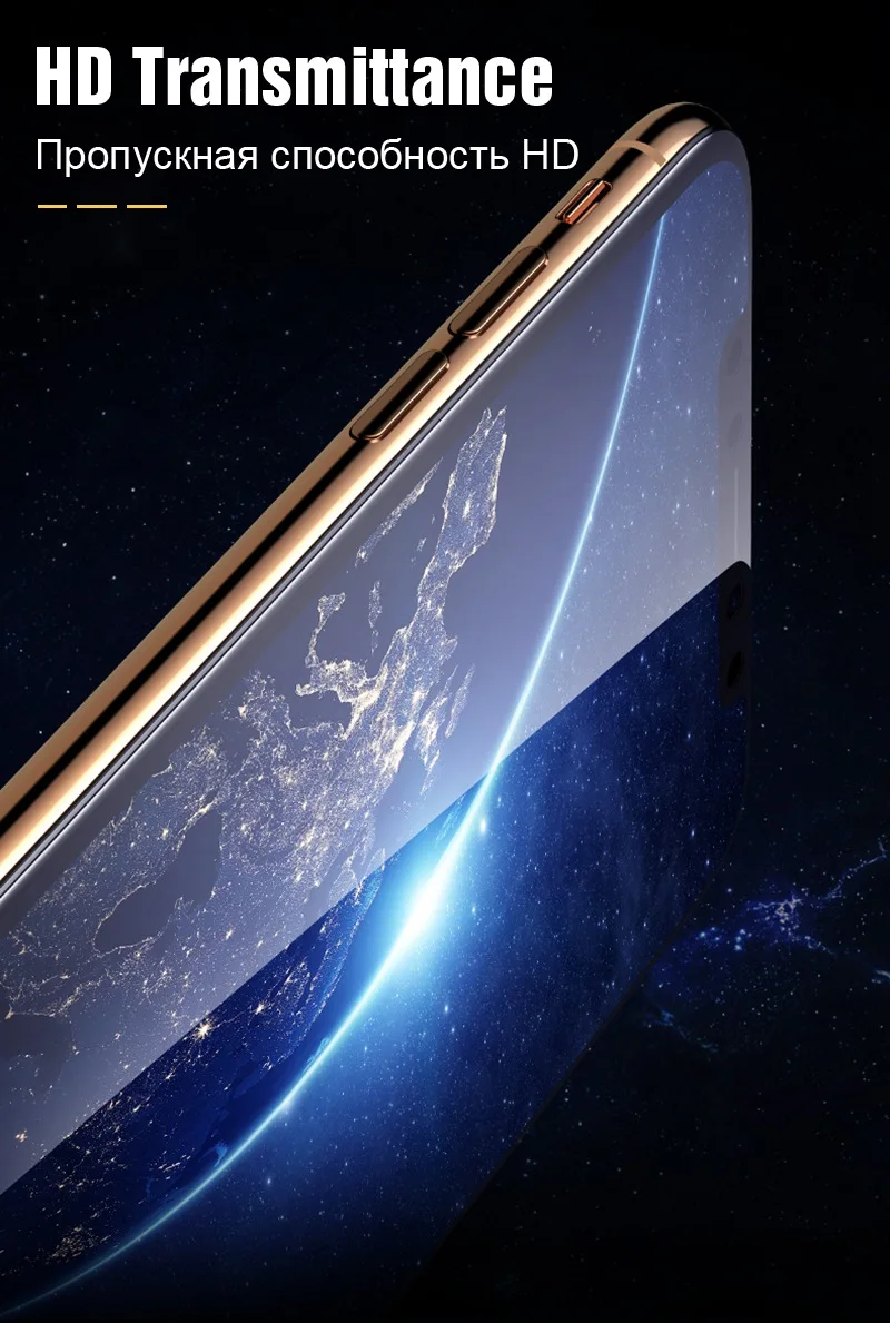 TOMKAS 6D Protective Glass on the For iPhone X XS Max XR Screen Protector Full Cover Curved Edge Glass For iPhone 6 s 7 8 Plus