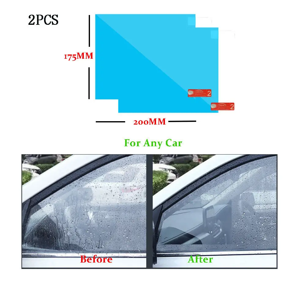 2 PCS Car Waterproof Mist Anti-Fog Rainproof Side Window Glass Protective 200*175mm Car Stickers Car Assessoires
2 PCS Car Waterproof Mist Anti-Fog Rainproof Side Window Glass Protective 200*175mm Car Stickers Car Assessoires