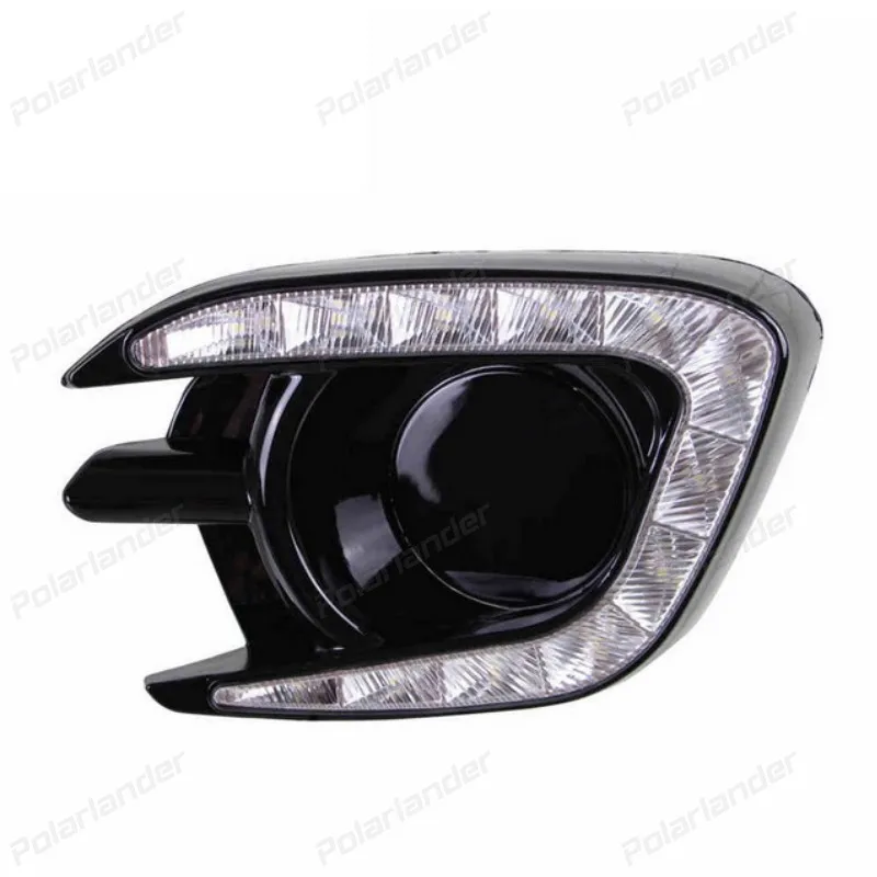 1 set drl daytime running Light LED lamp DRL fog lamps for M/itsubishi L/ancer-ex 2013 - 2015