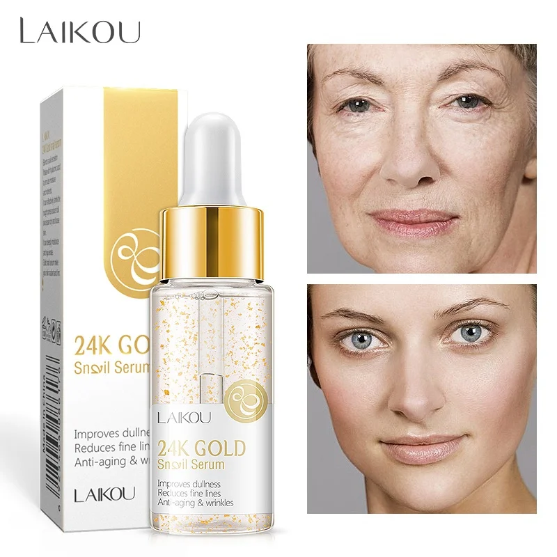 24K Gold Snail Essential Liquid Moisturizing Firming Skin Lighten Fine Lines Whitening Day CreamsAnti-Aging Serum
24K Gold Snail Essential Liquid Moisturizing Firming Skin Lighten Fine Lines Whitening Day CreamsAnti-Aging Serum