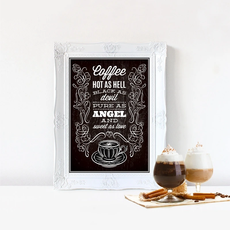 Coffee Prints Wall Art Coffee Shop Decor