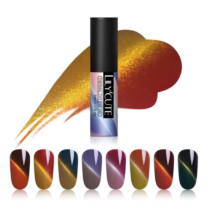 LILYCUTE 5ml Magnetic Color Changing UV Gel Polish Soak Off Thermal Eye Cat Nail Gel Varnish Nail Art Gel
LILYCUTE 5ml Magnetic Color Changing UV Gel Polish Soak Off Thermal Eye Cat Nail Gel Varnish Nail Art Gel
