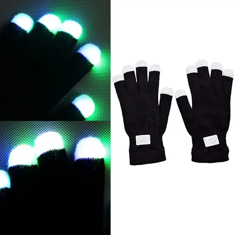 Unisex 7 Colors Light Show LED Full Finger Gloves Ribbed Knitted Fingertips Lighting Flashing Glow Mittens Party Favors
Unisex 7 Colors Light Show LED Full Finger Gloves Ribbed Knitted Fingertips Lighting Flashing Glow Mittens Party Favors
