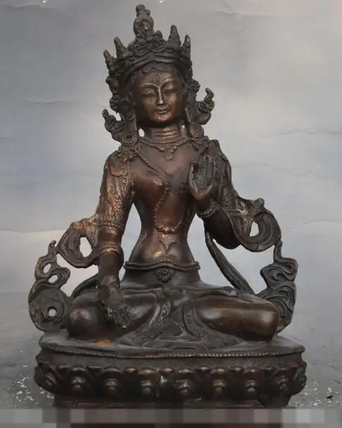 S00634 8"tibet buddhism fane joss bronze White tara goddess kwan-yin bodhisattva statue B0403
S00634 8"tibet buddhism fane joss bronze White tara goddess kwan-yin bodhisattva statue B0403