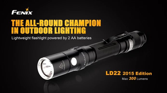 New Fenix LD22 2015 Edition Lightweight Flashlight Cree XP-G2 R5 Led 300 Lumens 2* AA All-round Chamption Outdoor Linterna | Освещение