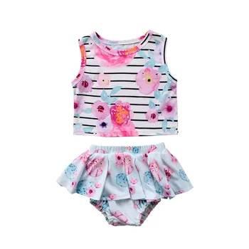 2019 Summer 2PCS Toddler Girls Floral Sleeveless Bikini Set Top Vest+Ruffles Shorts Swimsuit Outfits Set Beachwear
2019 Summer 2PCS Toddler Girls Floral Sleeveless Bikini Set Top Vest+Ruffles Shorts Swimsuit Outfits Set Beachwear