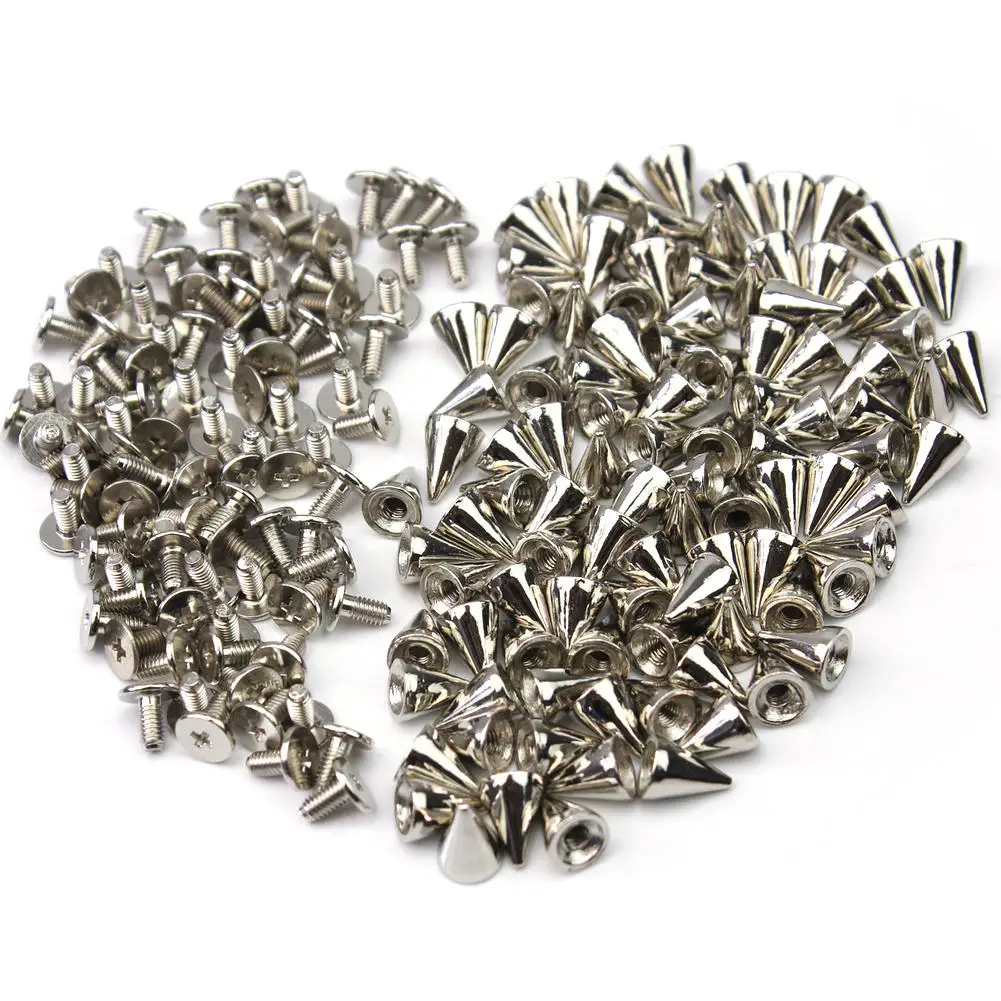 100x Silver Punk Spike Rivet Screw Bead DIY Metal Cone Studs Leathercraft Nailhead Spots Rock for Bags Clothes Shoes Belts Hats
100x Silver Punk Spike Rivet Screw Bead DIY Metal Cone Studs Leathercraft Nailhead Spots Rock for Bags Clothes Shoes Belts Hats
