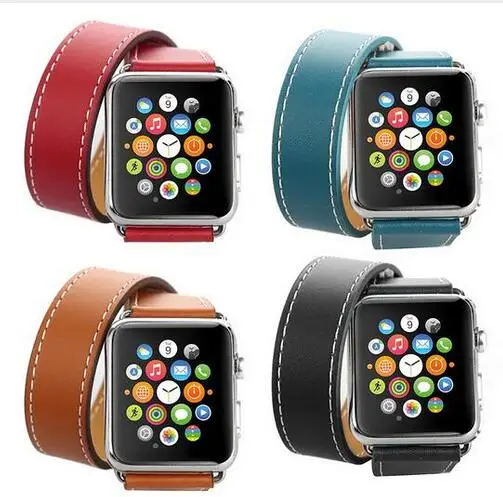 Genuine Leather Band Bracelet Leather Strap for iwatch 4 3 2 1 for Apple Watch band Double Tour 38mm 42mm 40mm 44mmseries 5
Genuine Leather Band Bracelet Leather Strap for iwatch 4 3 2 1 for Apple Watch band Double Tour 38mm 42mm 40mm 44mmseries 5