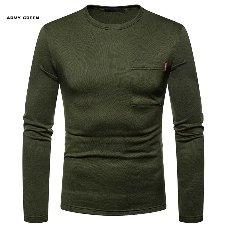 2018 High Quality Autumn Winter Mens Warm Thermal Tshirt Man Long Sleeve Casual O Neck Plus Velvet T-Shirt Male Tees With Pocket
2018 High Quality Autumn Winter Mens Warm Thermal Tshirt Man Long Sleeve Casual O Neck Plus Velvet T-Shirt Male Tees With Pocket