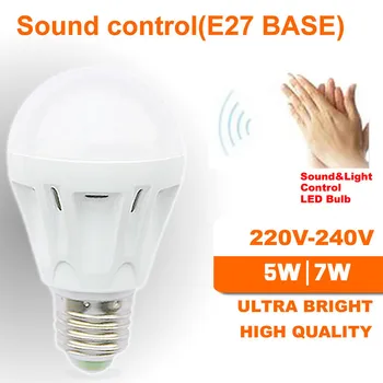 1PC E27 Sound+Light Control LED Bulb 5W 7W Voice Activated Intelligent LED Sensor Automatic Lamp For Porch Hallway Door Stair
1PC E27 Sound+Light Control LED Bulb 5W 7W Voice Activated Intelligent LED Sensor Automatic Lamp For Porch Hallway Door Stair