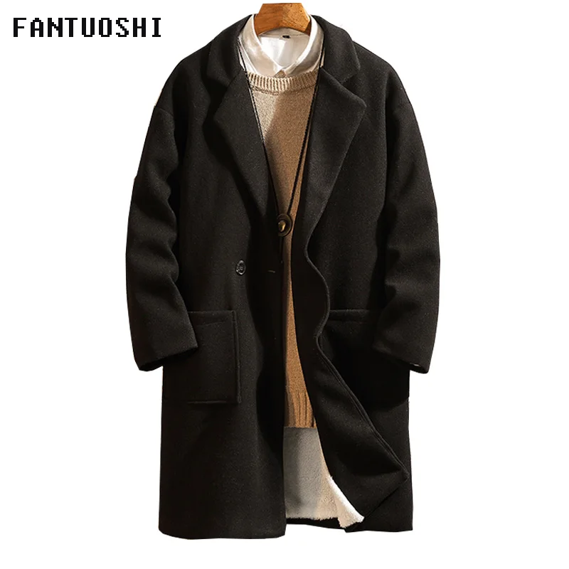 2018 Winter Overcoat Men's fashion Long style woolen trench coat jacket Men's casual coats jackets Thick warm men windbreak 5XL
2018 Winter Overcoat Men's fashion Long style woolen trench coat jacket Men's casual coats jackets Thick warm men windbreak 5XL