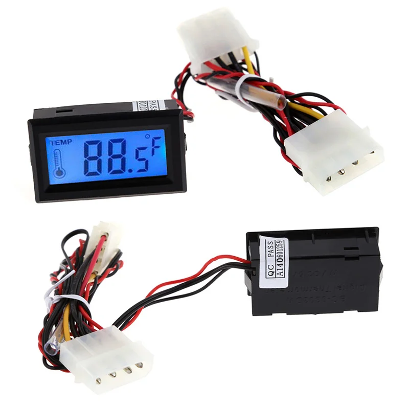 New High Quality Digital Thermometer Temperature LCD Meter Gauge PC Mod Long Probe Wire Temperature Instruments HR
New High Quality Digital Thermometer Temperature LCD Meter Gauge PC Mod Long Probe Wire Temperature Instruments HR