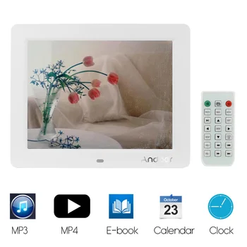 Andoer 10" Slim LCD Digital Photo Frame High Resolution with MP3 MP4 E-book Calendar Clock Function with Remote Controller
Andoer 10" Slim LCD Digital Photo Frame High Resolution with MP3 MP4 E-book Calendar Clock Function with Remote Controller