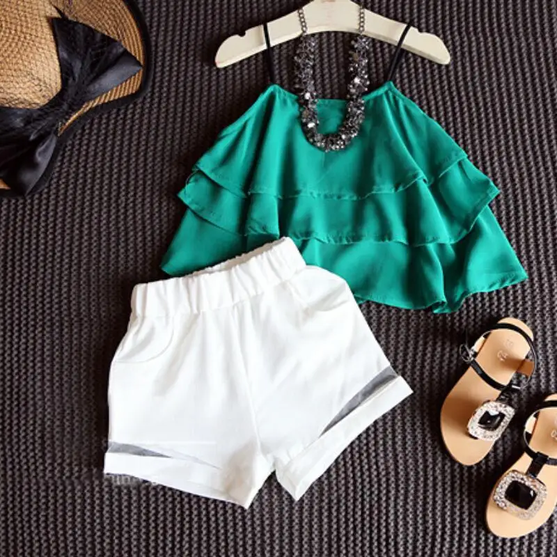 New 2018 Summer Baby Toddler Children's Clothing Girls Clothing Sets Kids Clothes Set Ruffles Shirts + Shorts 2 Pcs Suit JW3193A
New 2018 Summer Baby Toddler Children's Clothing Girls Clothing Sets Kids Clothes Set Ruffles Shirts + Shorts 2 Pcs Suit JW3193A