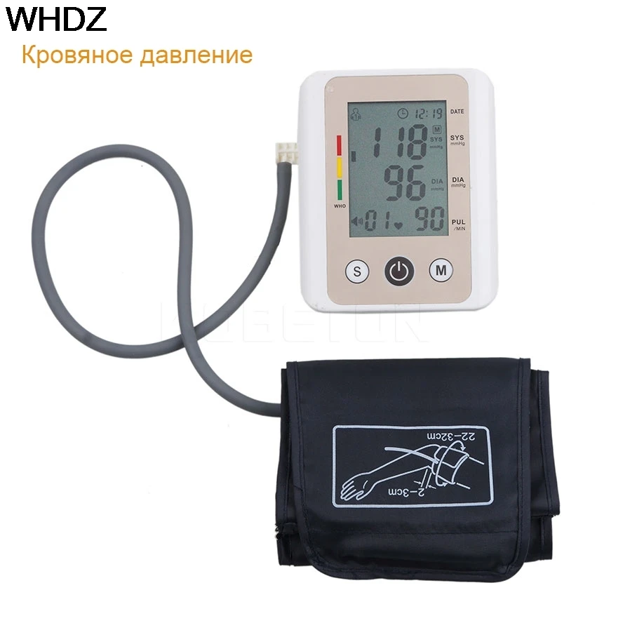 

Russian Voice Digital Upper Arm Blood Pressure Monitor Heart Beat Meter Measuring Automatic Tonometer Meter Sphygmomanometer