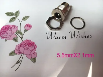 100PCS 5.5 mm x 2.1mm/2.5mm Metal DC Power Jack Socket Female Panel Mount 11mm with screw nut charging Connector DC-099 
100PCS 5.5 mm x 2.1mm/2.5mm Metal DC Power Jack Socket Female Panel Mount 11mm with screw nut charging Connector DC-099