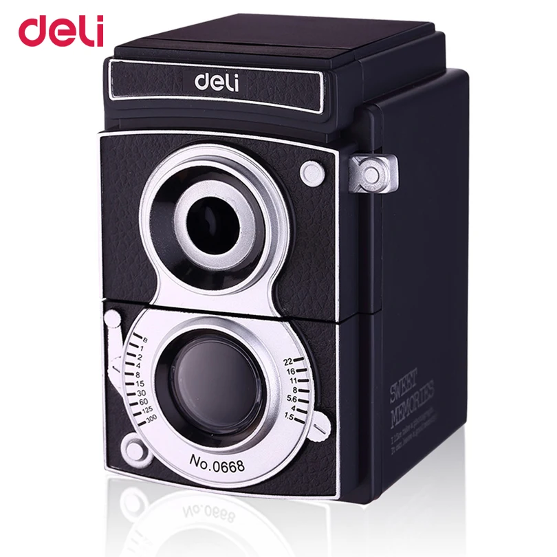 Deli mechanical Pencil Sharpener School stationery Creative Manual pencil sharpener for Student Gift camera pattern
Deli mechanical Pencil Sharpener School stationery Creative Manual pencil sharpener for Student Gift camera pattern