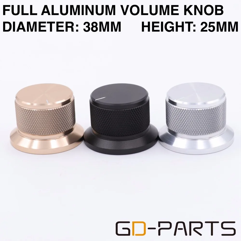 

38x25mm Solid Full Aluminum Potentiometer Set Pointer Knob For Hifi Audio CD Turntable Record AMP DAC 6mm Hole CNC Machined