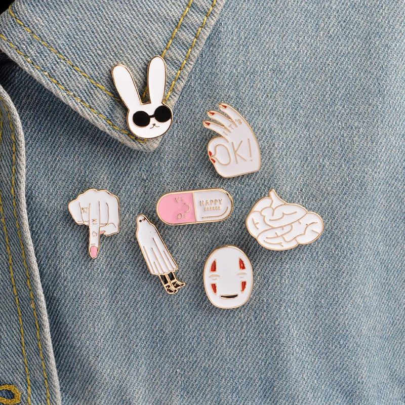 pill shape Pins And Brooches mask OK funk raincoats men pin brain rabbit enamel Brooch ghost badge pins for address hat
pill shape Pins And Brooches mask OK funk raincoats men pin brain rabbit enamel Brooch ghost badge pins for address hat