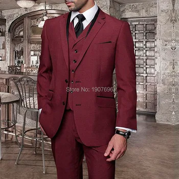 Burgundy Wedding Groom Tuxedo for Prom Party 3 Piece Man Set Jacket Pants Vest Set Custom Man Smoking Suit New Fashion
Burgundy Wedding Groom Tuxedo for Prom Party 3 Piece Man Set Jacket Pants Vest Set Custom Man Smoking Suit New Fashion
