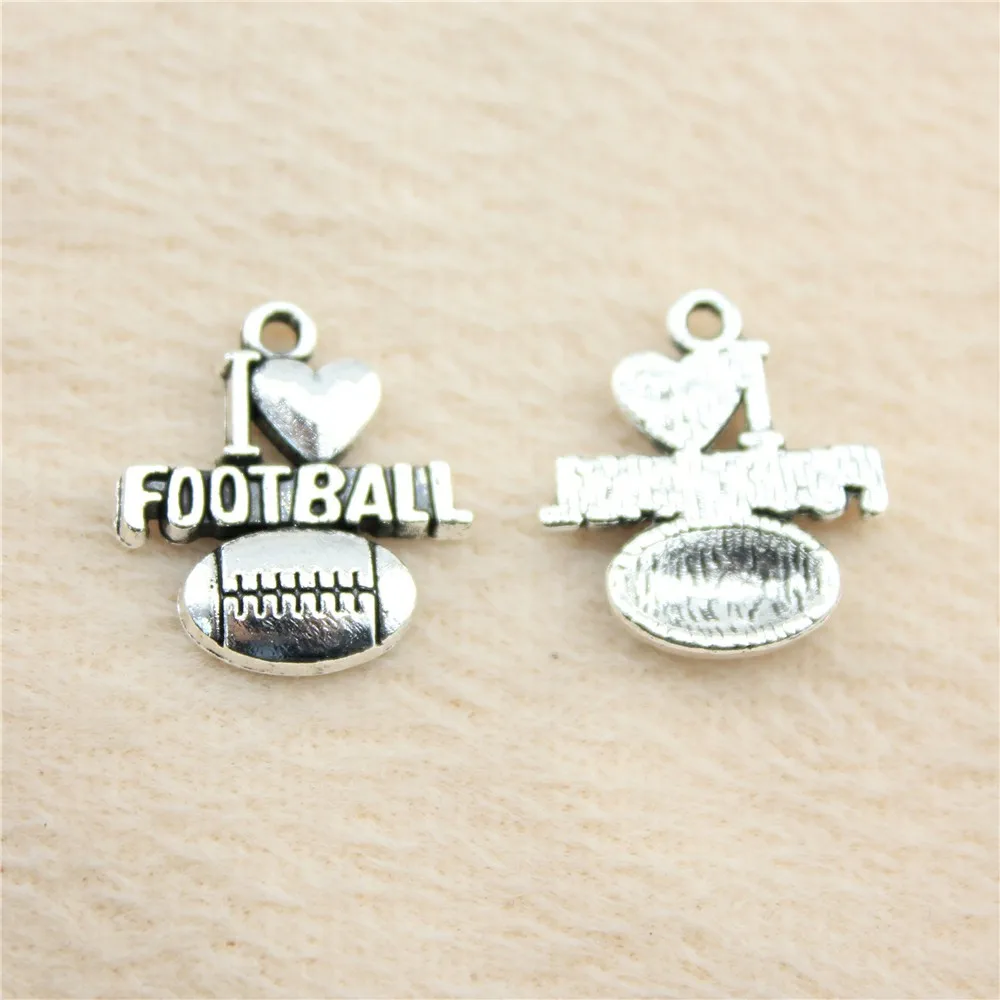40 шт./лот 20*18 мм старинные серебряные подвески I Heart Football DIY ювелирные изделия для браслета ожерелья серьги
40 шт./лот 20*18 мм старинные серебряные подвески I Heart Football DIY ювелирные изделия для браслета ожерелья серьги