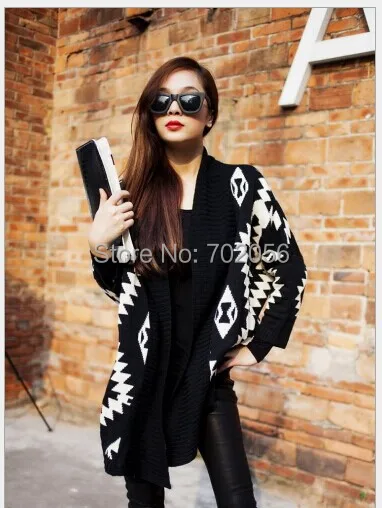 Image 2014 new Cardigan Cape Knitting Coat lady Poncho shawl wraps Sweater #3635
